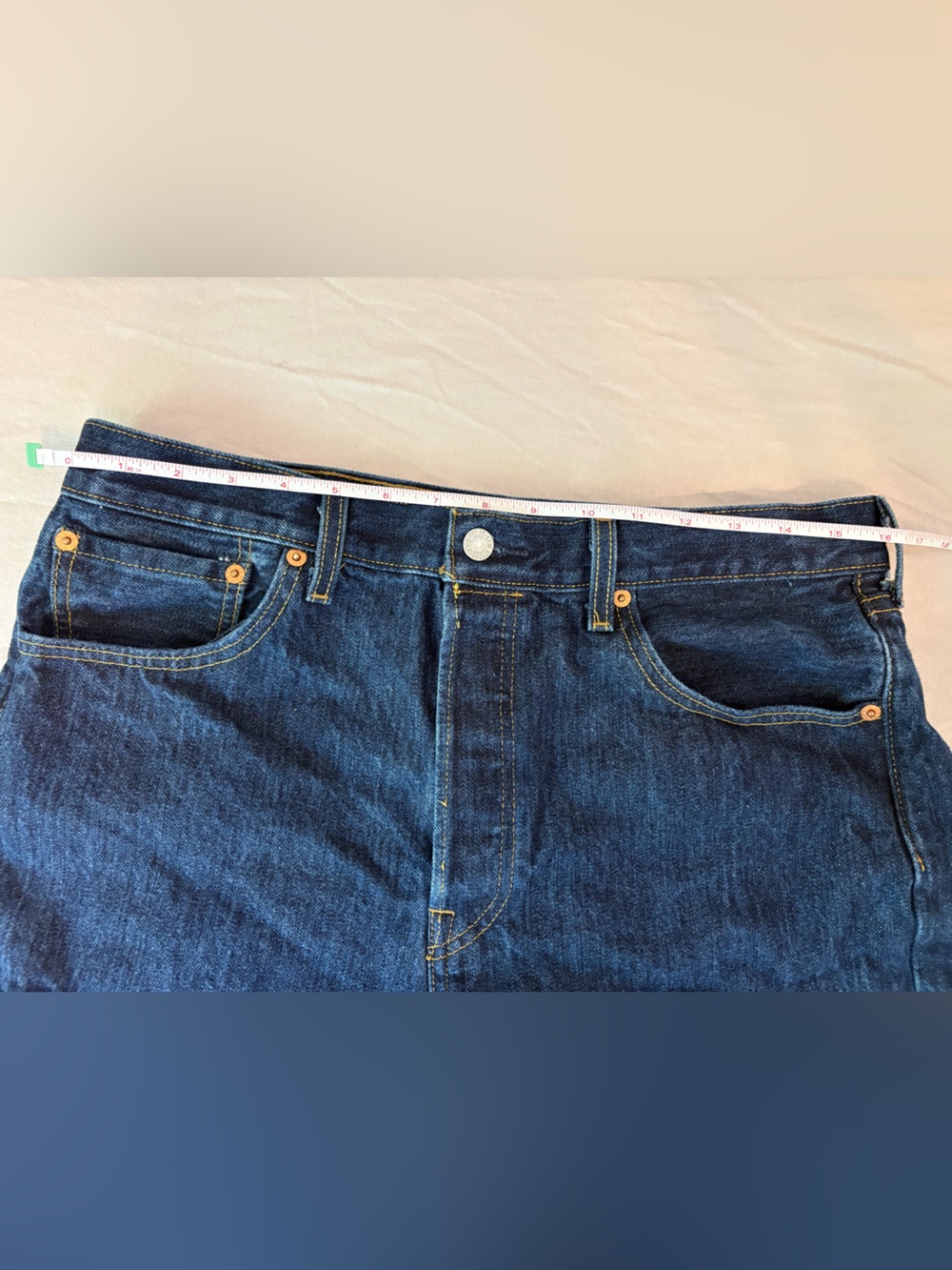 Levi’s 501 Denim Cutoff Shorts W34 Raw Hem Distressed - Picture 5 of 9